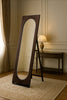 Hand Carved Sheesham Wood & Brass Full-length Mirror 14